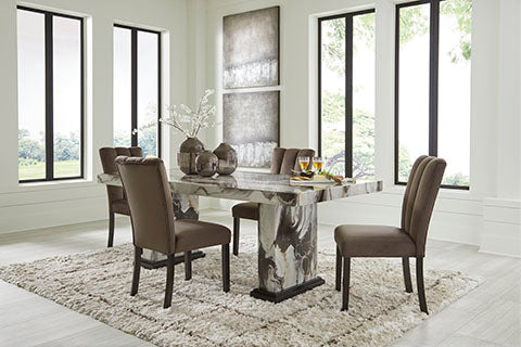 Jeshina Dining Table and 4 Chairs