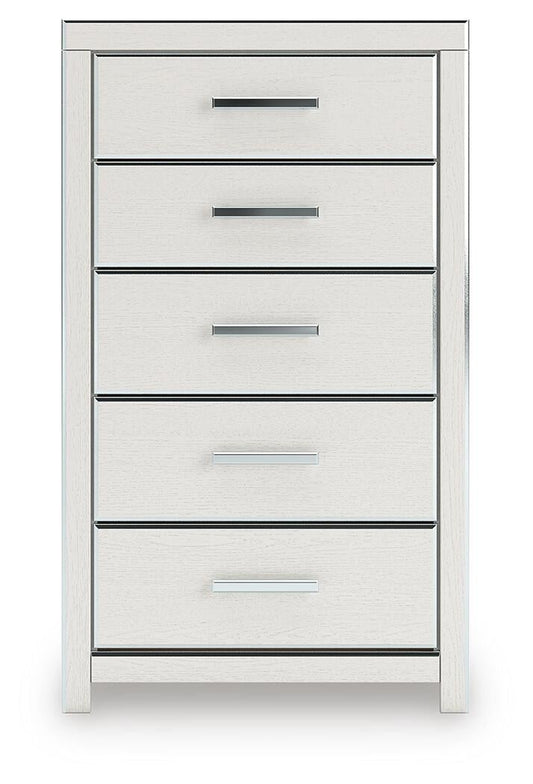 Birmonton Queen Upholstered Panel Platform Bed, Dresser, Mirror and Nightstand