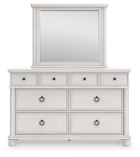 Chadworth King Poster Bed, Dresser, Mirror and Nightstand