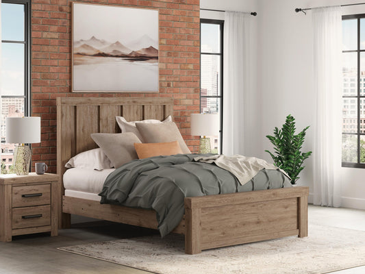 Garistyn Queen Panel Bed. Dresser, Mirror and Nightstand
