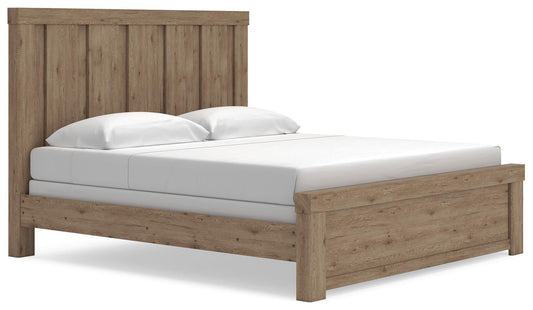 Garistyn King Panel Bed. Dresser, Mirror and Nightstand