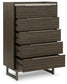 Arkenton California King Panel Bed with Mirrored Dresser, Chest and 2 Nightstands at Lee Furniture, NC