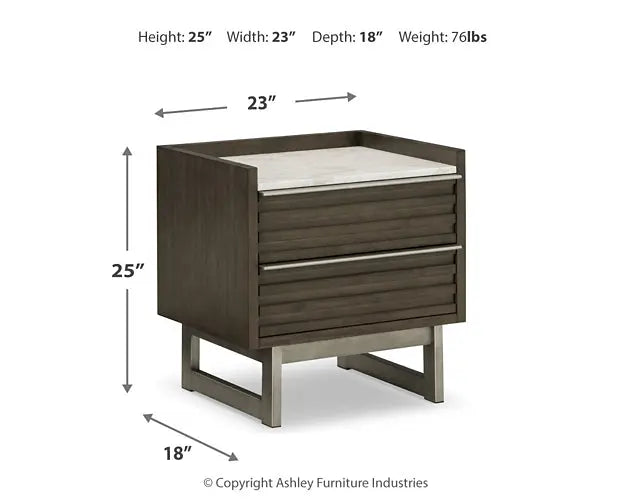 Arkenton California King Panel Bed with Mirrored Dresser, Chest and Nightstand at Lee Furniture, NC