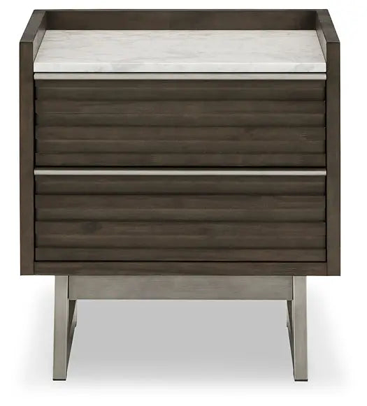 Arkenton California King Panel Bed with Mirrored Dresser and 2 Nightstands at Lee Furniture, NC