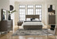 Arkenton Queen Panel Bed with Mirrored Dresser, Chest and Nightstand at Lee Furniture, NC