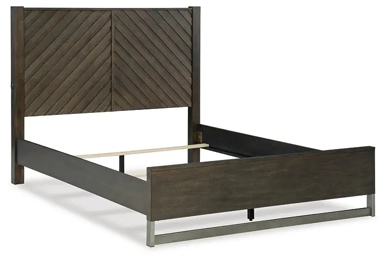 Arkenton Queen Panel Bed with Mirrored Dresser and Chest at Lee Furniture, NC