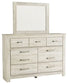 Bellaby Panel Headboard With Mirrored Dresser at Lee Furniture, NC