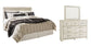 Bellaby Panel Headboard With Mirrored Dresser at Lee Furniture, NC
