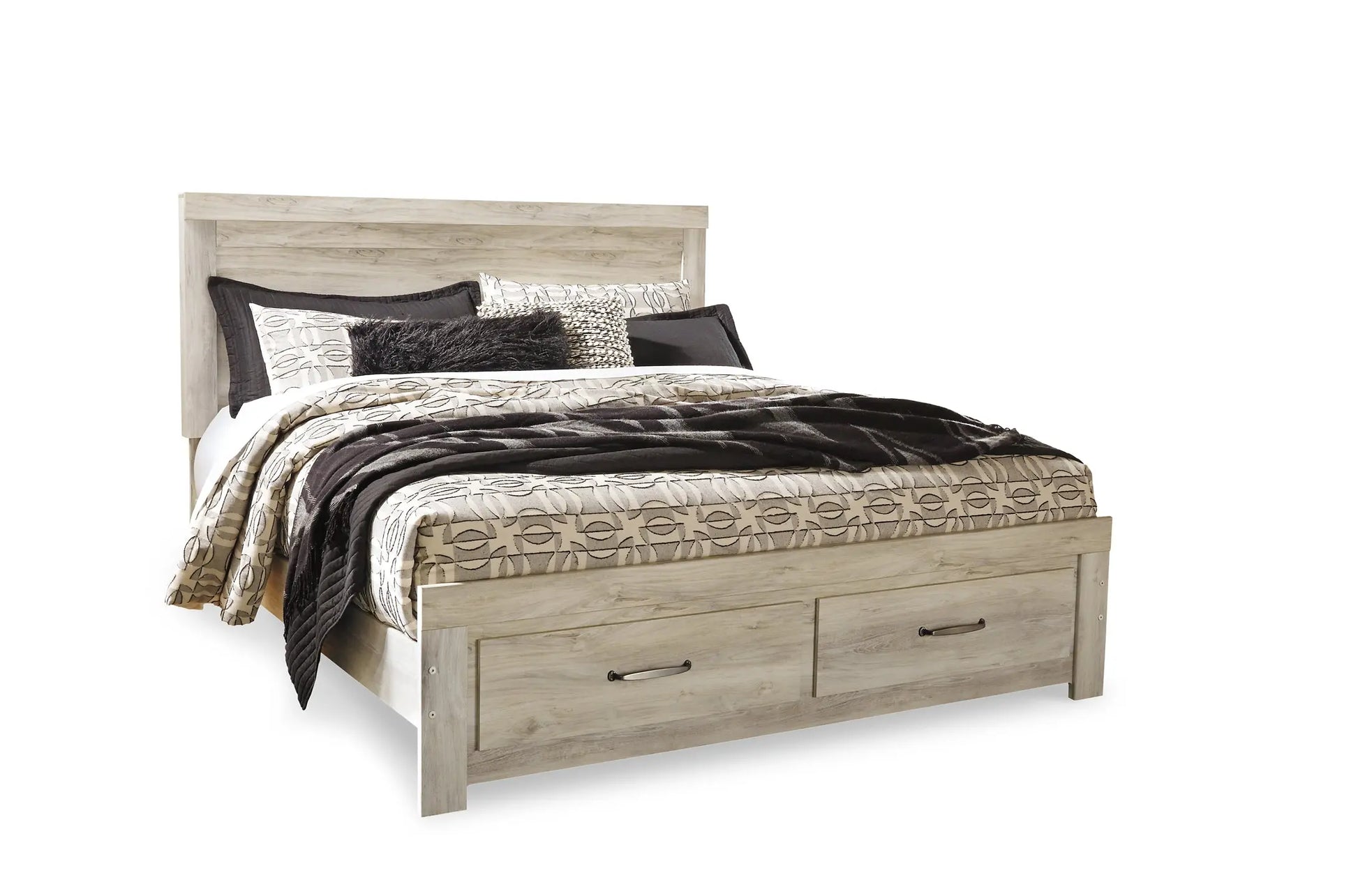 Bellaby Platform Bed With 2 Storage Drawers With Mirrored Dresser at Lee Furniture, NC