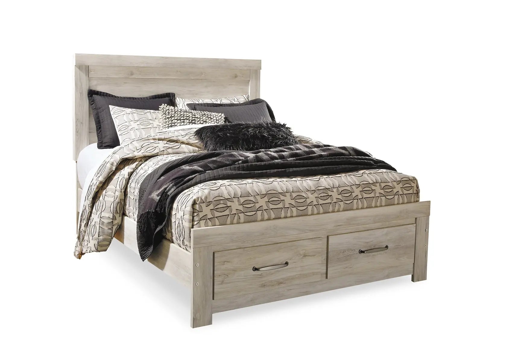 Bellaby Platform Bed With 2 Storage Drawers With Mirrored Dresser at Lee Furniture, NC