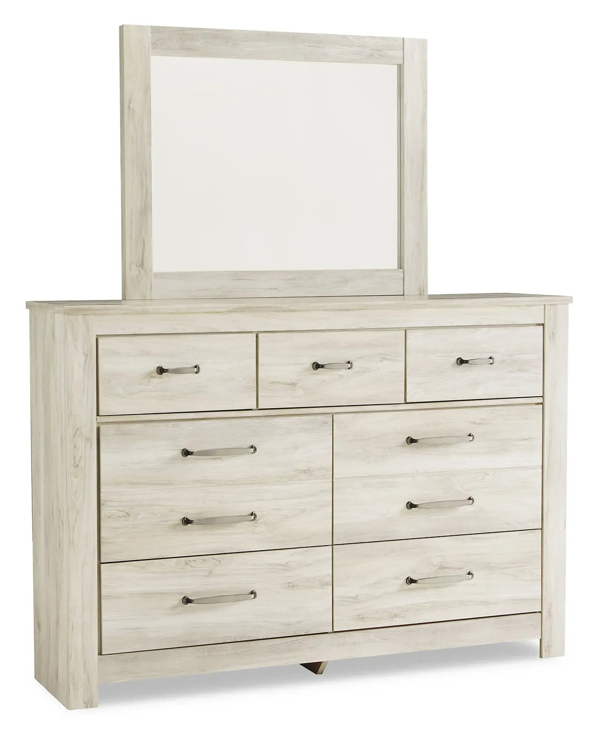 Bellaby Platform Bed With 2 Storage Drawers With Mirrored Dresser at Lee Furniture, NC