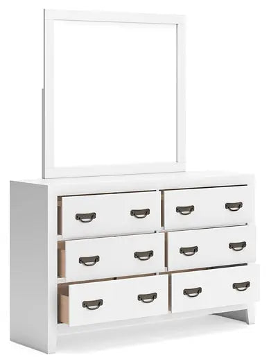 Binterglen King Panel Bed with Mirrored Dresser at Lee Furniture, NC