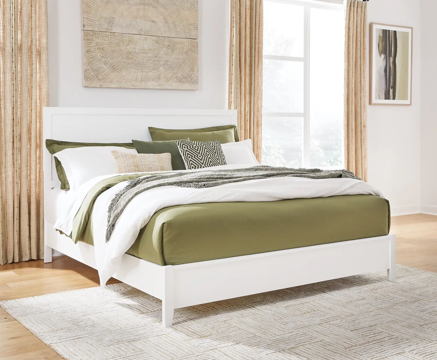 Binterglen King Panel Bed with Mirrored Dresser at Lee Furniture, NC