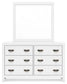Binterglen King Panel Bed with Mirrored Dresser at Lee Furniture, NC
