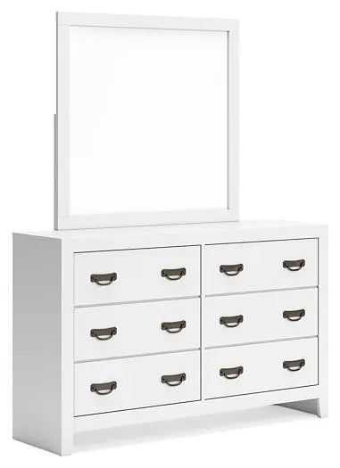 Binterglen King Panel Bed with Mirrored Dresser at Lee Furniture, NC
