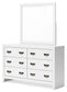 Binterglen King Panel Bed with Mirrored Dresser at Lee Furniture, NC