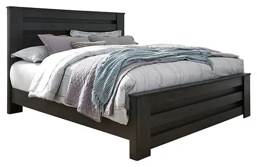 Brinxton King Panel Bed with Mirrored Dresser, Chest and Nightstand at Lee Furniture, NC