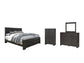 Brinxton King Panel Bed with Mirrored Dresser and Chest at Lee Furniture, NC