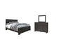 Brinxton King Panel Bed with Mirrored Dresser at Lee Furniture, NC