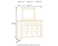 Brinxton Queen/Full Panel Headboard with Mirrored Dresser, Chest and Nightstand at Lee Furniture, NC