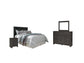 Brinxton Queen/Full Panel Headboard with Mirrored Dresser and 2 Nightstands at Lee Furniture, NC