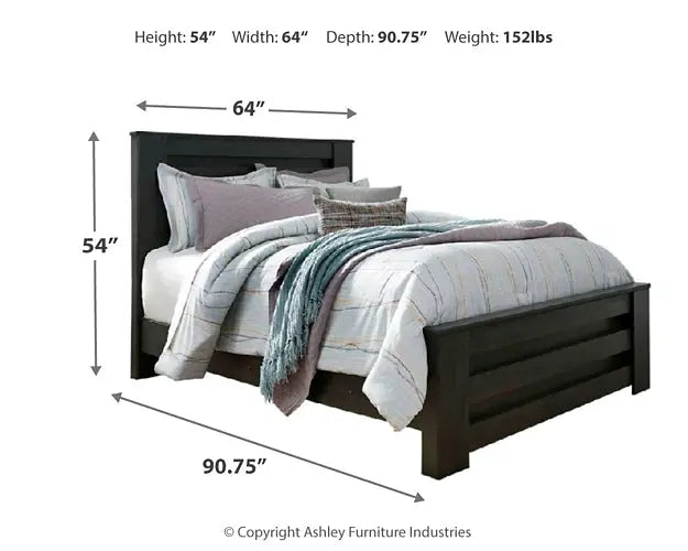 Brinxton Queen/Full Panel Headboard with Mirrored Dresser and Chest at Lee Furniture, NC
