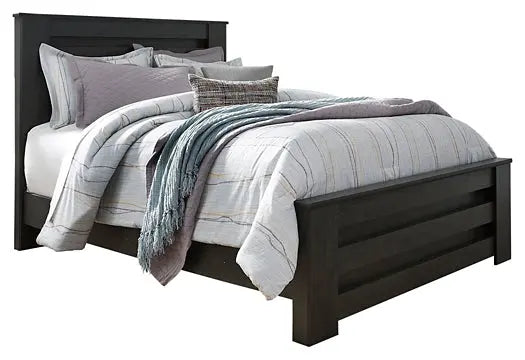 Brinxton Queen Panel Bed with Mirrored Dresser, Chest and 2 Nightstands at Lee Furniture, NC