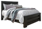 Brinxton Queen Panel Bed with Mirrored Dresser, Chest and 2 Nightstands at Lee Furniture, NC