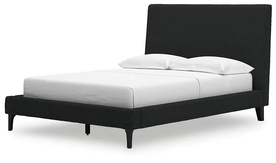 Cadmori Full Upholstered Bed with Mirrored Dresser, Chest and 2 Nightstands at Lee Furniture, NC