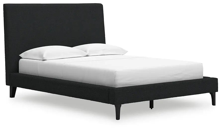 Cadmori Full Upholstered Bed with Mirrored Dresser, Chest and 2 Nightstands at Lee Furniture, NC