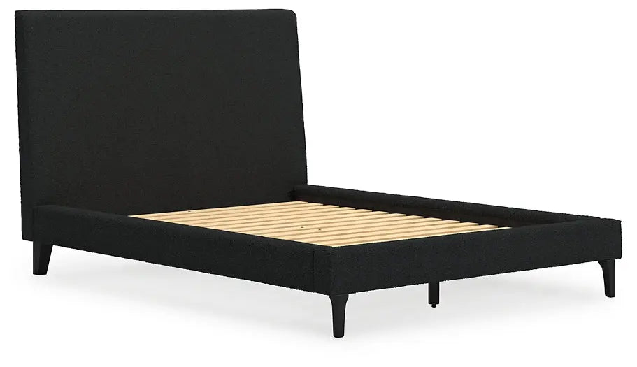 Cadmori Full Upholstered Bed with Mirrored Dresser, Chest and 2 Nightstands at Lee Furniture, NC