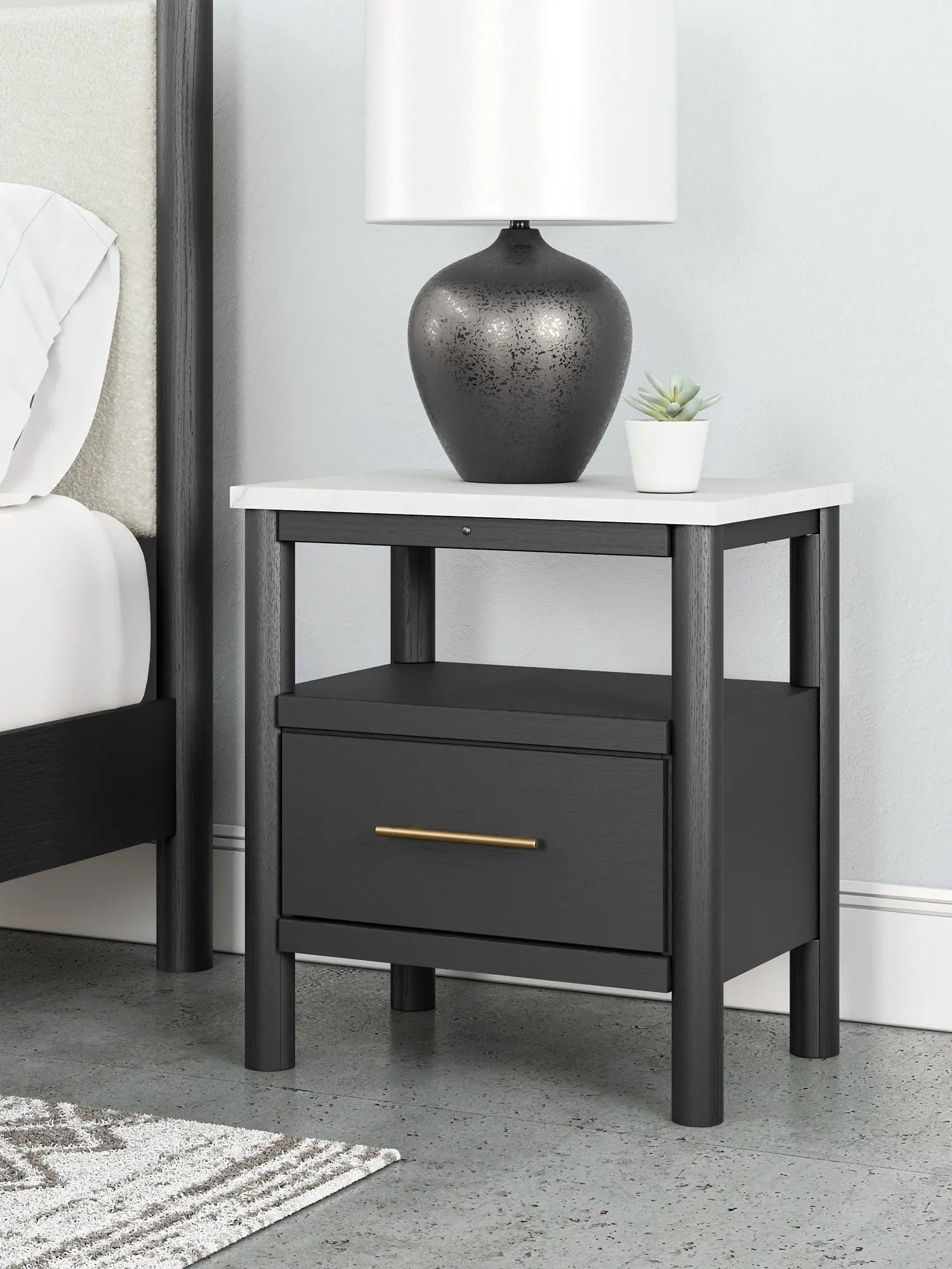 Cadmori Full Upholstered Bed with Mirrored Dresser, Chest and 2 Nightstands at Lee Furniture, NC