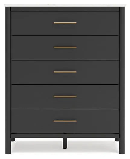 Cadmori Full Upholstered Bed with Mirrored Dresser, Chest and 2 Nightstands at Lee Furniture, NC