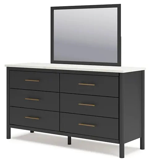 Cadmori Full Upholstered Bed with Mirrored Dresser, Chest and 2 Nightstands at Lee Furniture, NC
