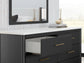 Cadmori Full Upholstered Bed with Mirrored Dresser, Chest and 2 Nightstands at Lee Furniture, NC