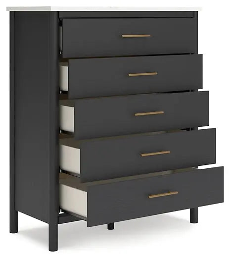 Cadmori Full Upholstered Bed with Mirrored Dresser and Chest at Lee Furniture, NC