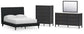 Cadmori Full Upholstered Bed with Mirrored Dresser and Chest at Lee Furniture, NC