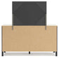 Cadmori Full Upholstered Bed with Mirrored Dresser and Chest at Lee Furniture, NC