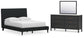 Cadmori Full Upholstered Bed with Mirrored Dresser at Lee Furniture, NC