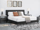 Cadmori King Upholstered Bed with Mirrored Dresser and 2 Nightstands at Lee Furniture, NC