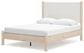 Cadmori Queen Upholstered Panel Bed with Mirrored Dresser, Chest and 2 Nightstands at Lee Furniture, NC