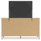 Cadmori Queen Upholstered Panel Bed with Mirrored Dresser, Chest and 2 Nightstands at Lee Furniture, NC