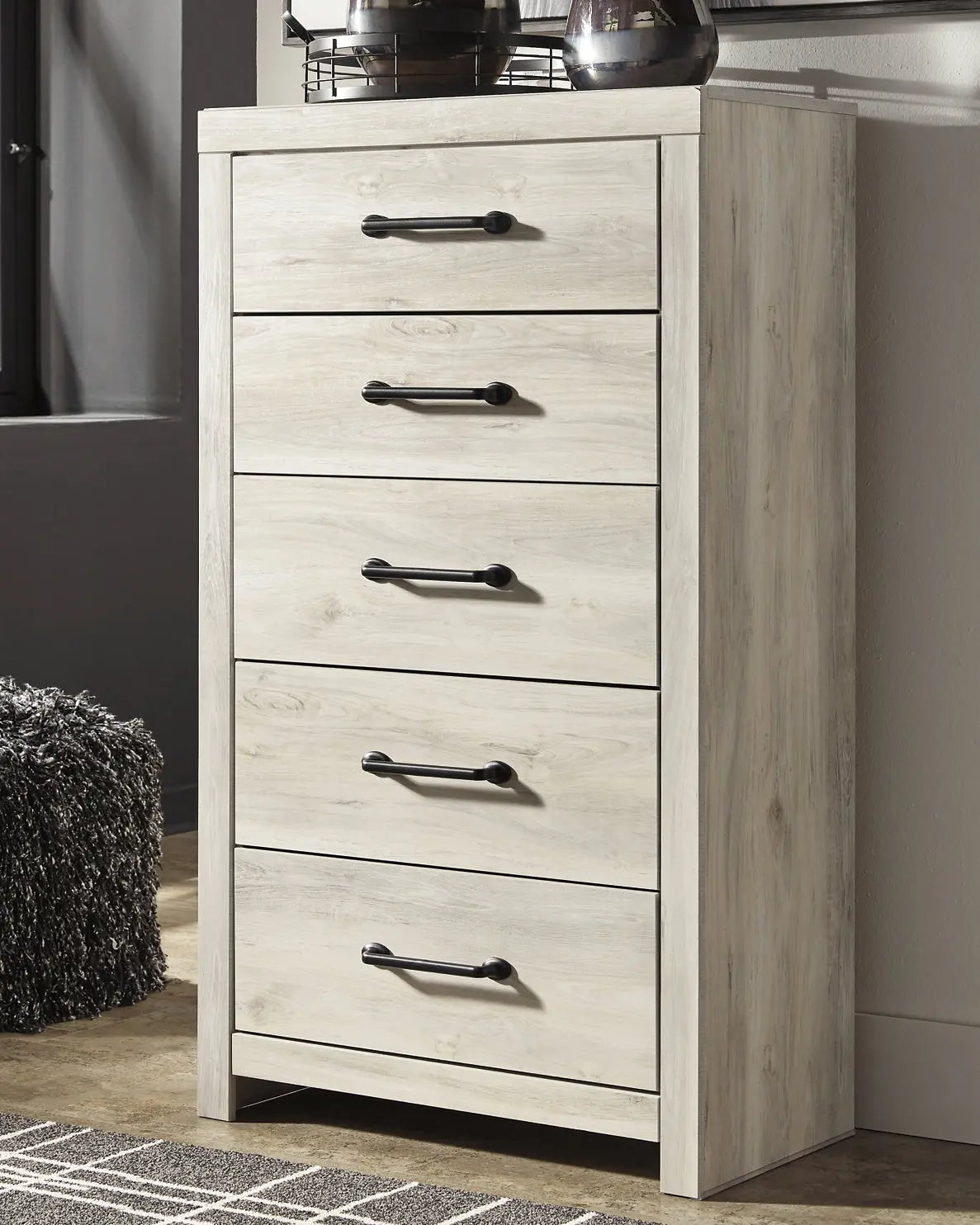 Cambeck King Panel Bed with 2 Storage Drawers with Mirrored Dresser, Chest and Nightstand at Lee Furniture, NC