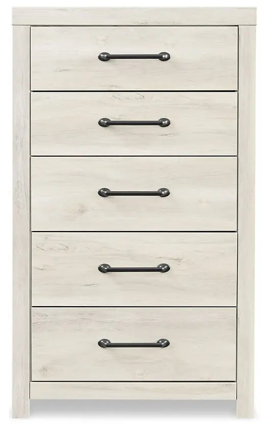 Cambeck King Panel Bed with 4 Storage Drawers with Mirrored Dresser, Chest and Nightstand at Lee Furniture, NC