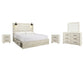 Cambeck Panel Bed With 2 Storage Drawers With Mirrored Dresser And 2 Nightstands at Lee Furniture, NC