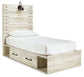 Cambeck Panel Bed With 2 Storage Drawers With Mirrored Dresser And 2 Nightstands at Lee Furniture, NC