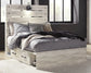 Cambeck Panel Bed With 2 Storage Drawers With Mirrored Dresser And 2 Nightstands at Lee Furniture, NC