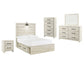 Cambeck Panel Bed With 2 Storage Drawers With Mirrored Dresser, Chest And Nightstand at Lee Furniture, NC