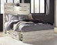 Cambeck Panel Bed With 2 Storage Drawers With Mirrored Dresser at Lee Furniture, NC