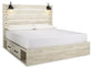 Cambeck Panel Bed With 2 Storage Drawers With Mirrored Dresser at Lee Furniture, NC